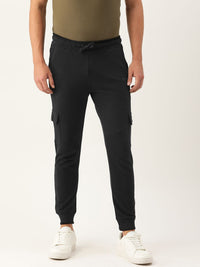 The Indian Garage Co Men Black Solid Straight Fit Joggers