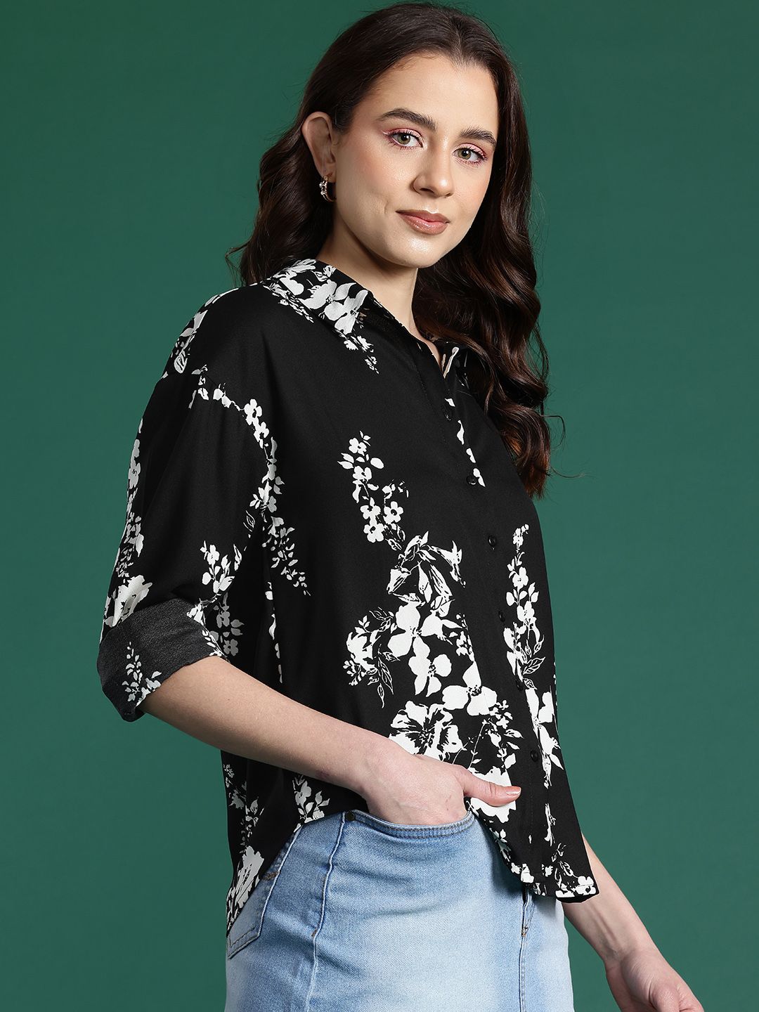 DressBerry Women Floral Printed Casual Shirt