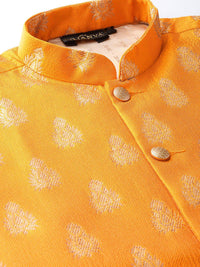 SOJANYA Mandarin Collar Regular Kurta With Churidar & Nehru Jacket