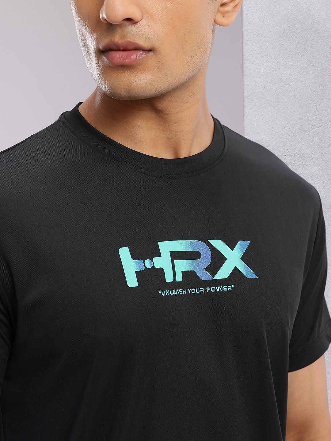HRX by Hrithik Roshan Brand Logo Printed Training T-shirt