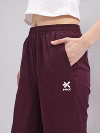 HRX by Hrithik Roshan Women Flared Lifestyle Track Pants with Toggle Hem