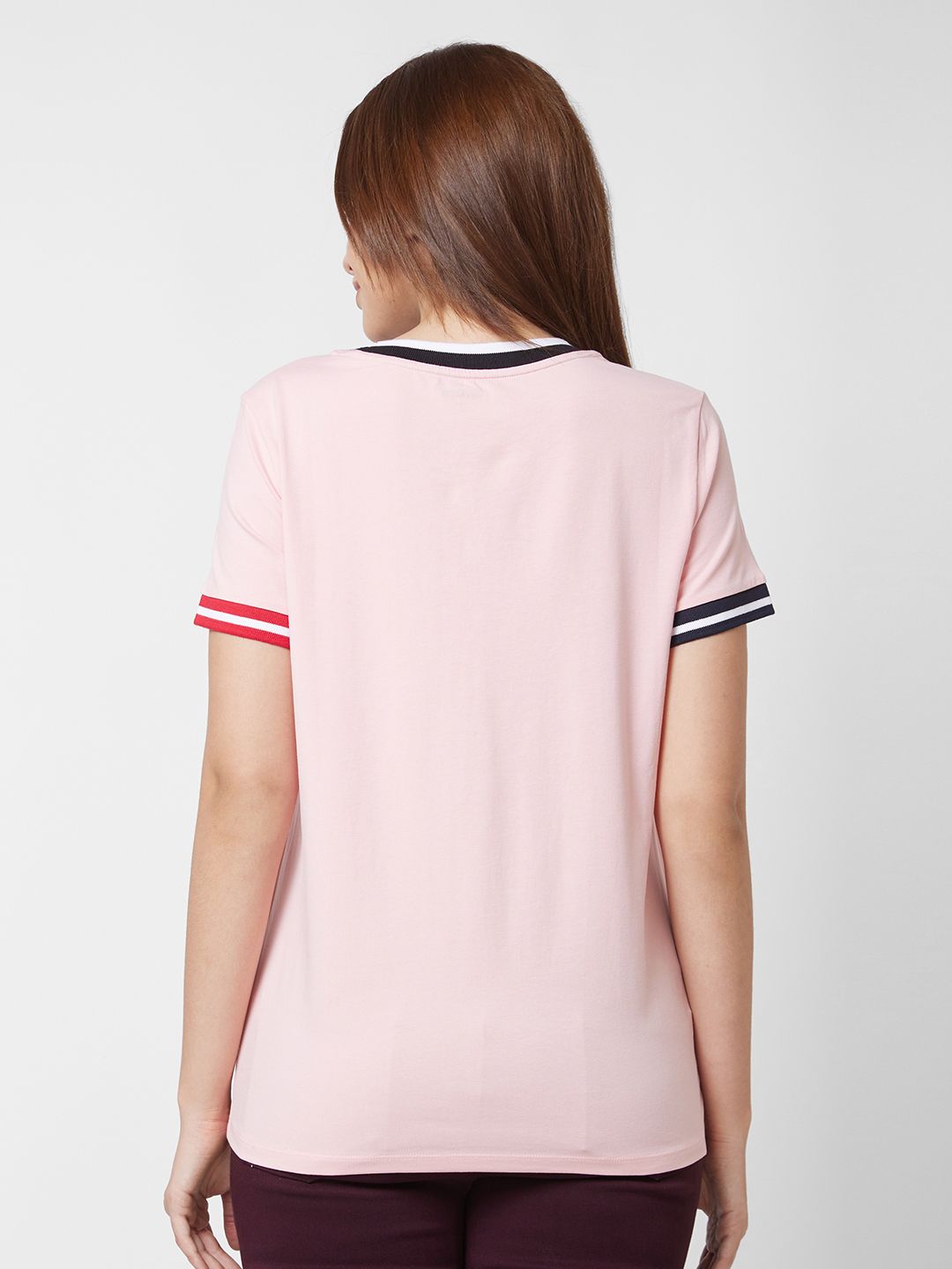 SPYKAR Women Pink Printed T-shirt