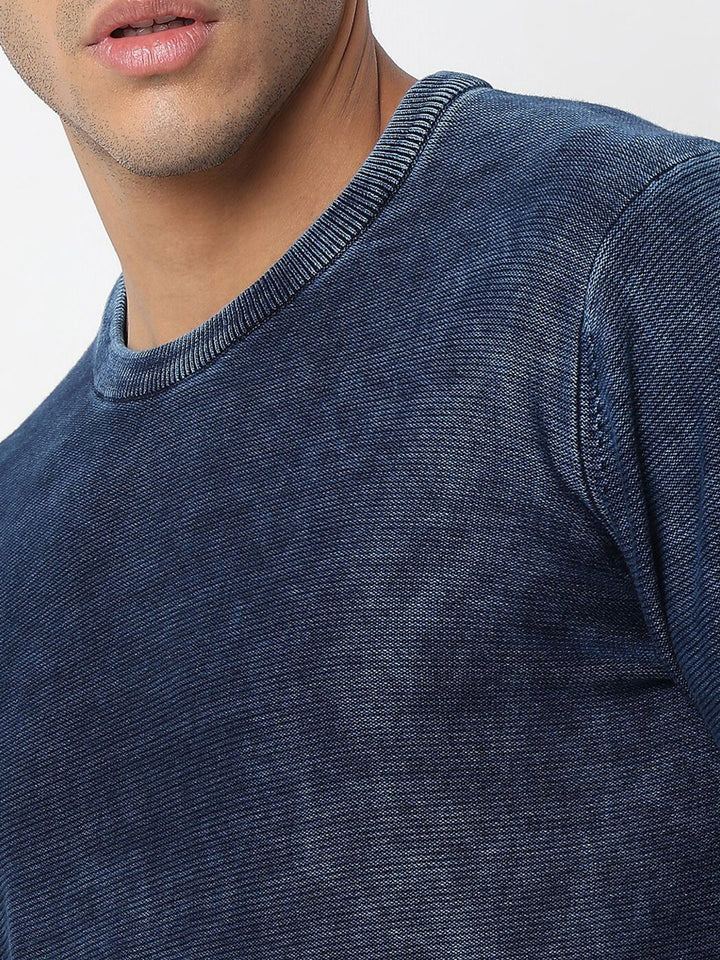 SPYKAR Round Neck Cotton Pullover Sweater