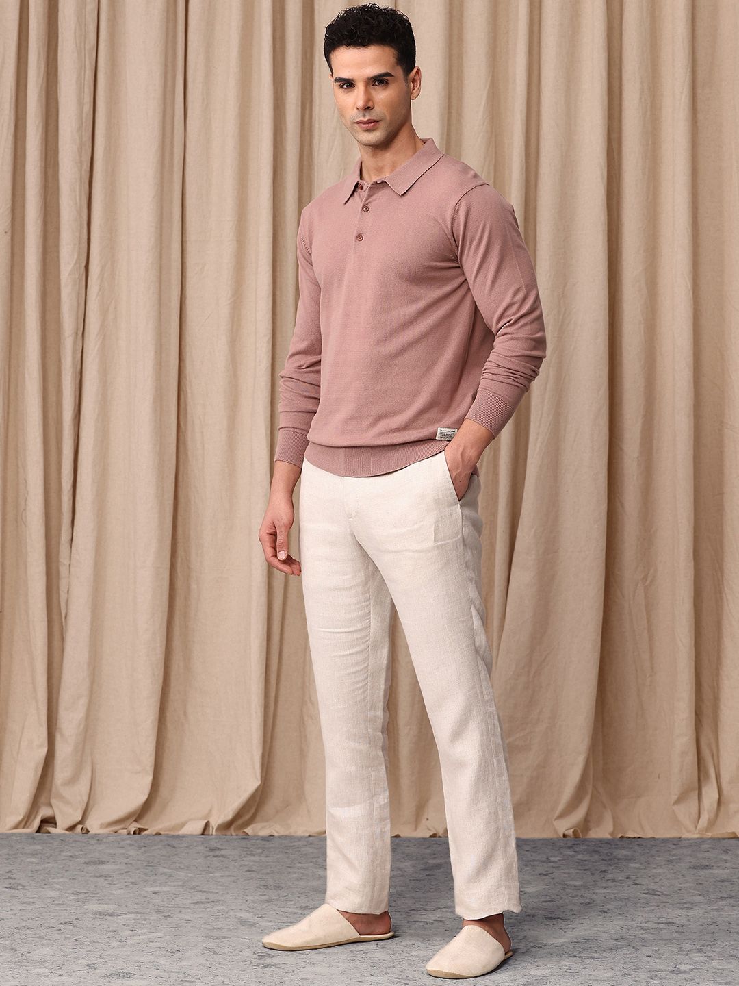 Mr Bowerbird Polo Collar Pure Cotton Pullover