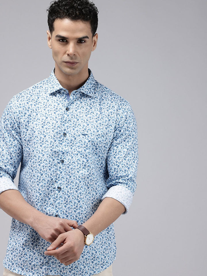 Park Avenue Slim Fit Opaque Floral Printed Pure Cotton Casual Shirt