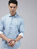 Park Avenue Slim Fit Opaque Floral Printed Pure Cotton Casual Shirt