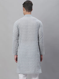 SOJANYA Floral Embroidered Pure Cotton Kurta Lurus