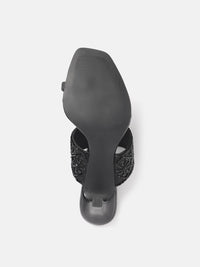 House of Pataudi  Open Toe Embellished Slim Heels