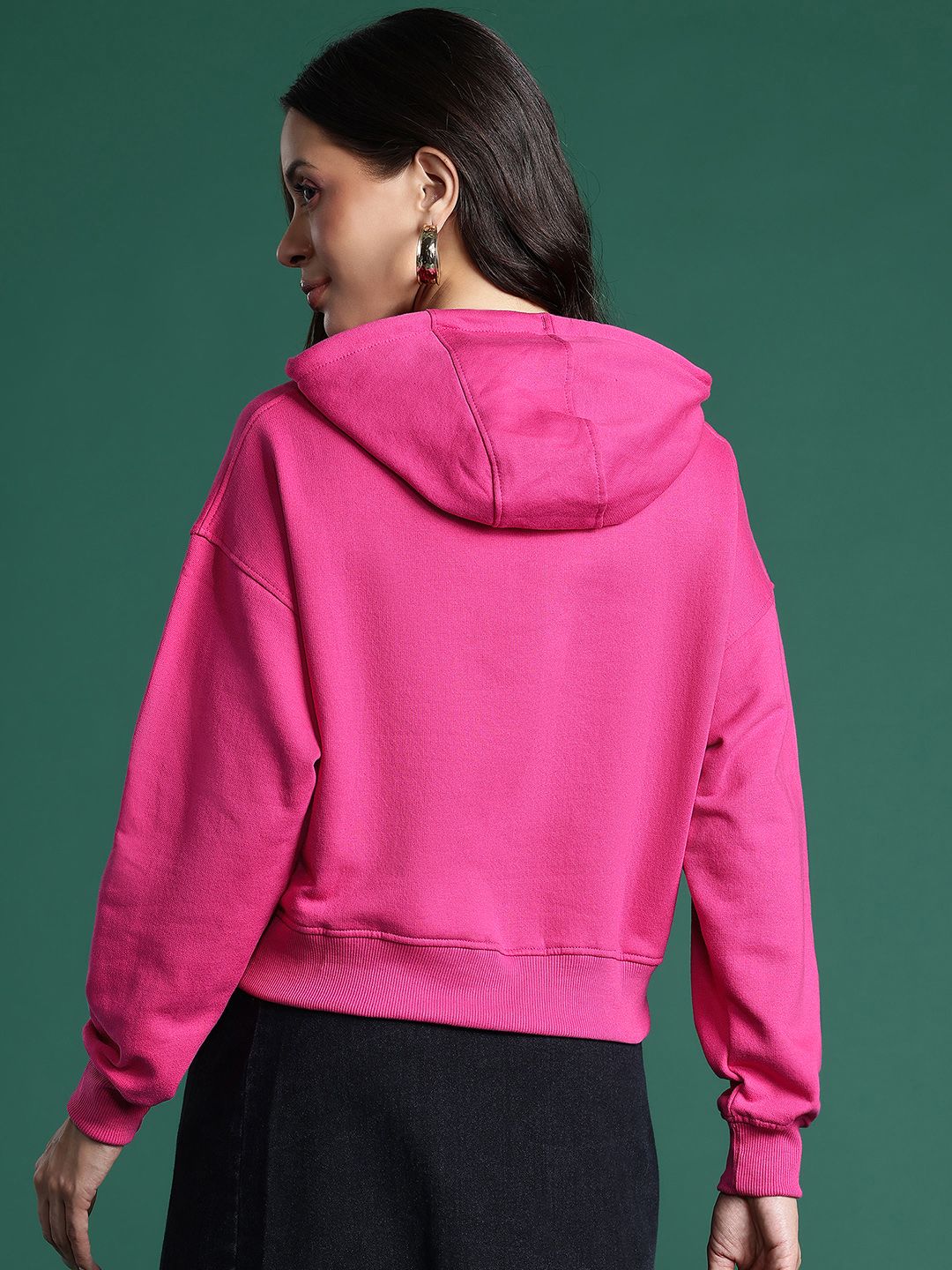DressBerry Hooded Printed Sweatshirt