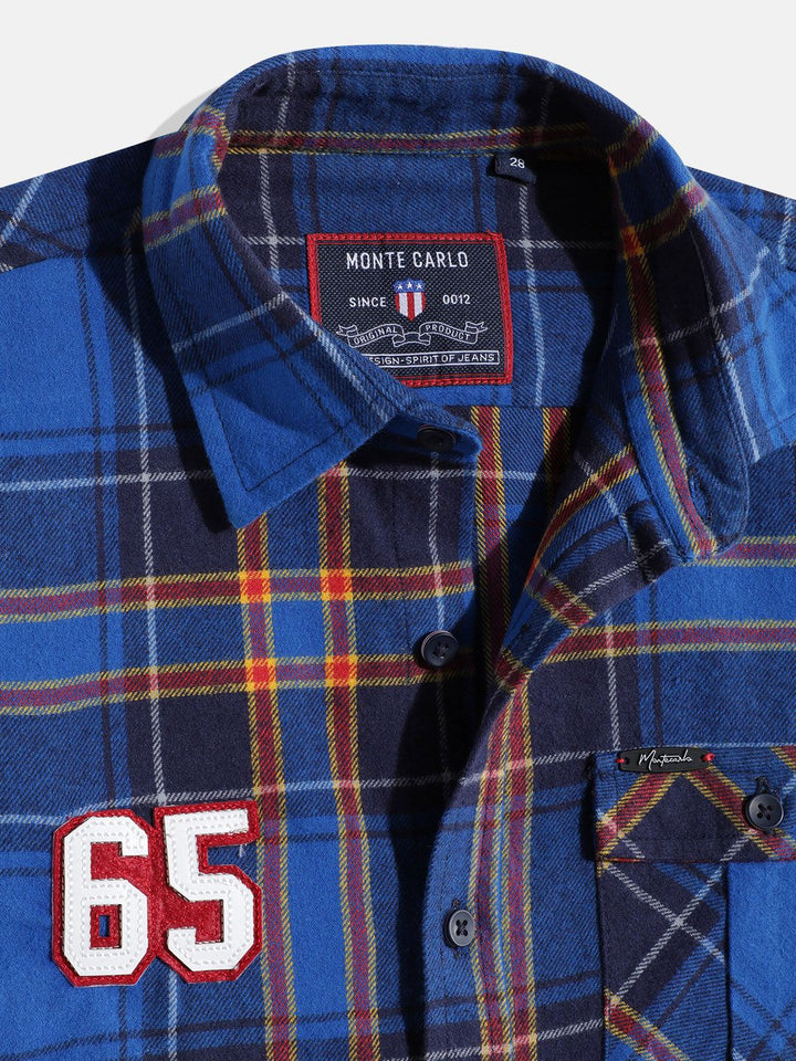 Monte Carlo Boys Tartan Checked Casual Smart Fit Shirt