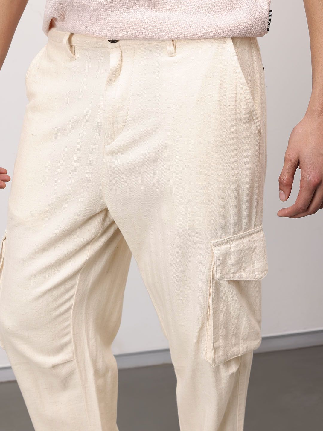 ether Kora Men Cotton Linen Cargos
