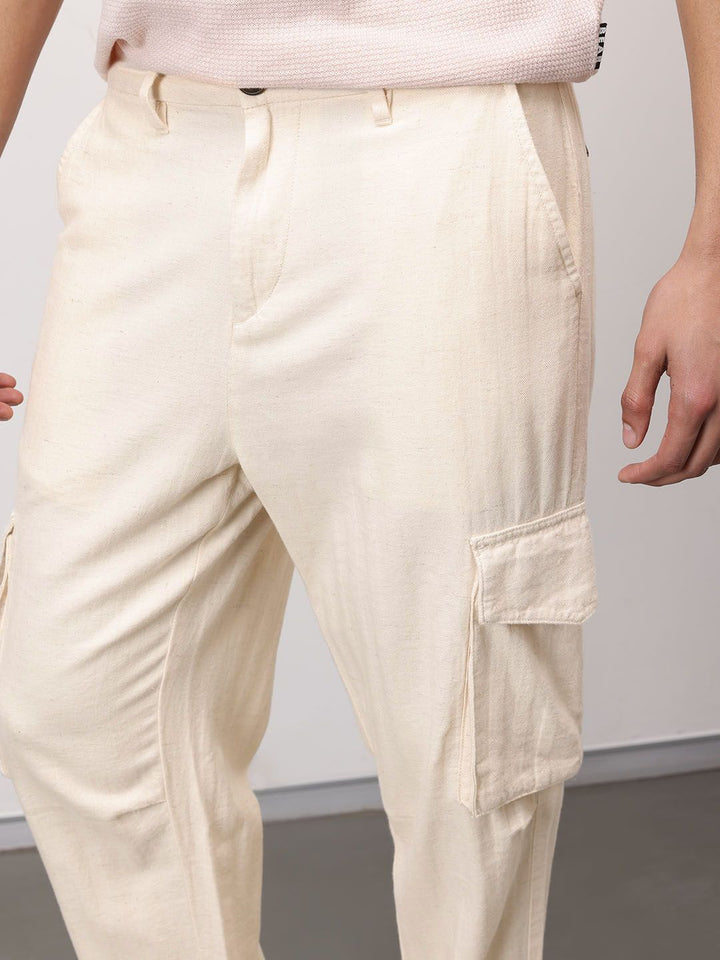 ether Kora Men Cotton Linen Cargos