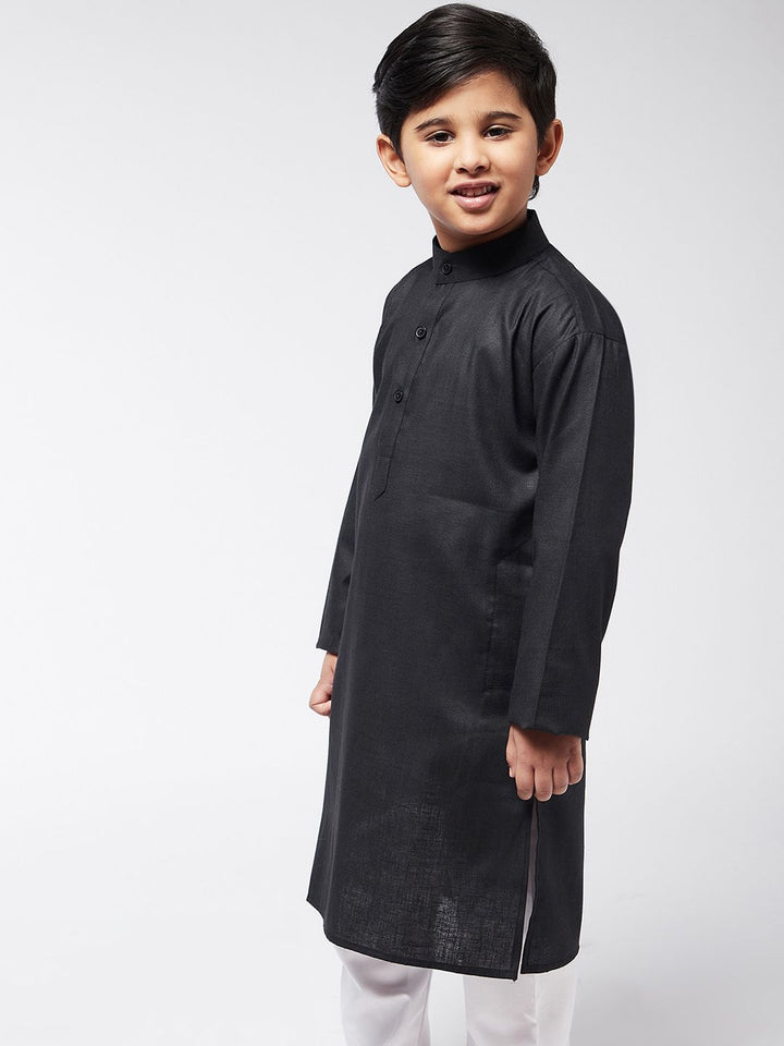 SOJANYA Boys Black Kurta