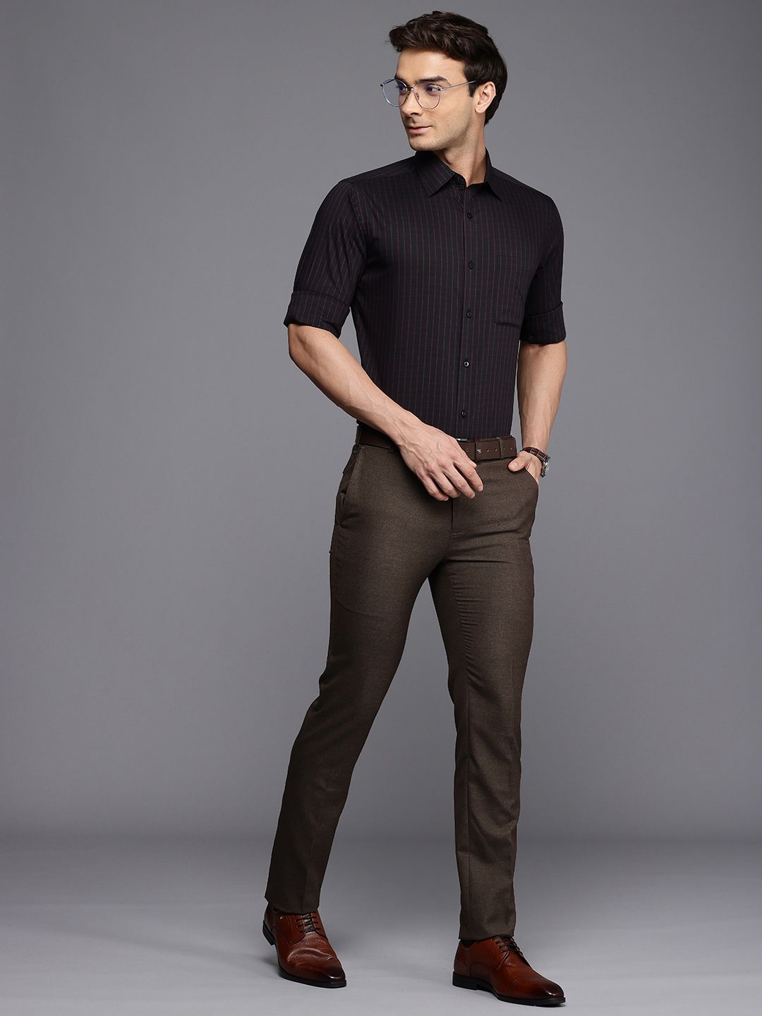 Raymond Men Slim Fit Formal Trousers