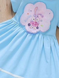 YK Girls Cotton Fit & Flare Dress