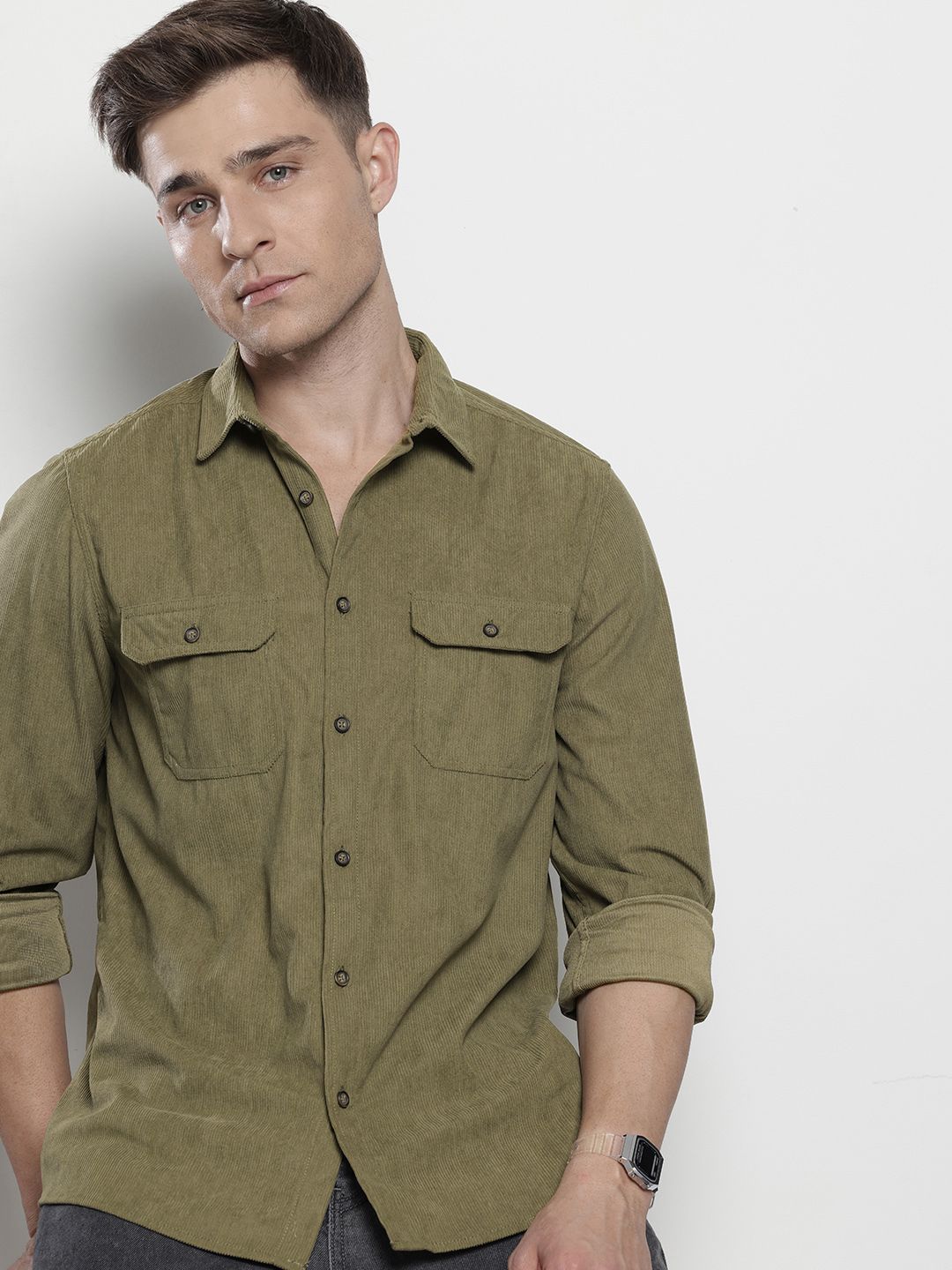 The Indian Garage Co Corduroy Casual Shirt