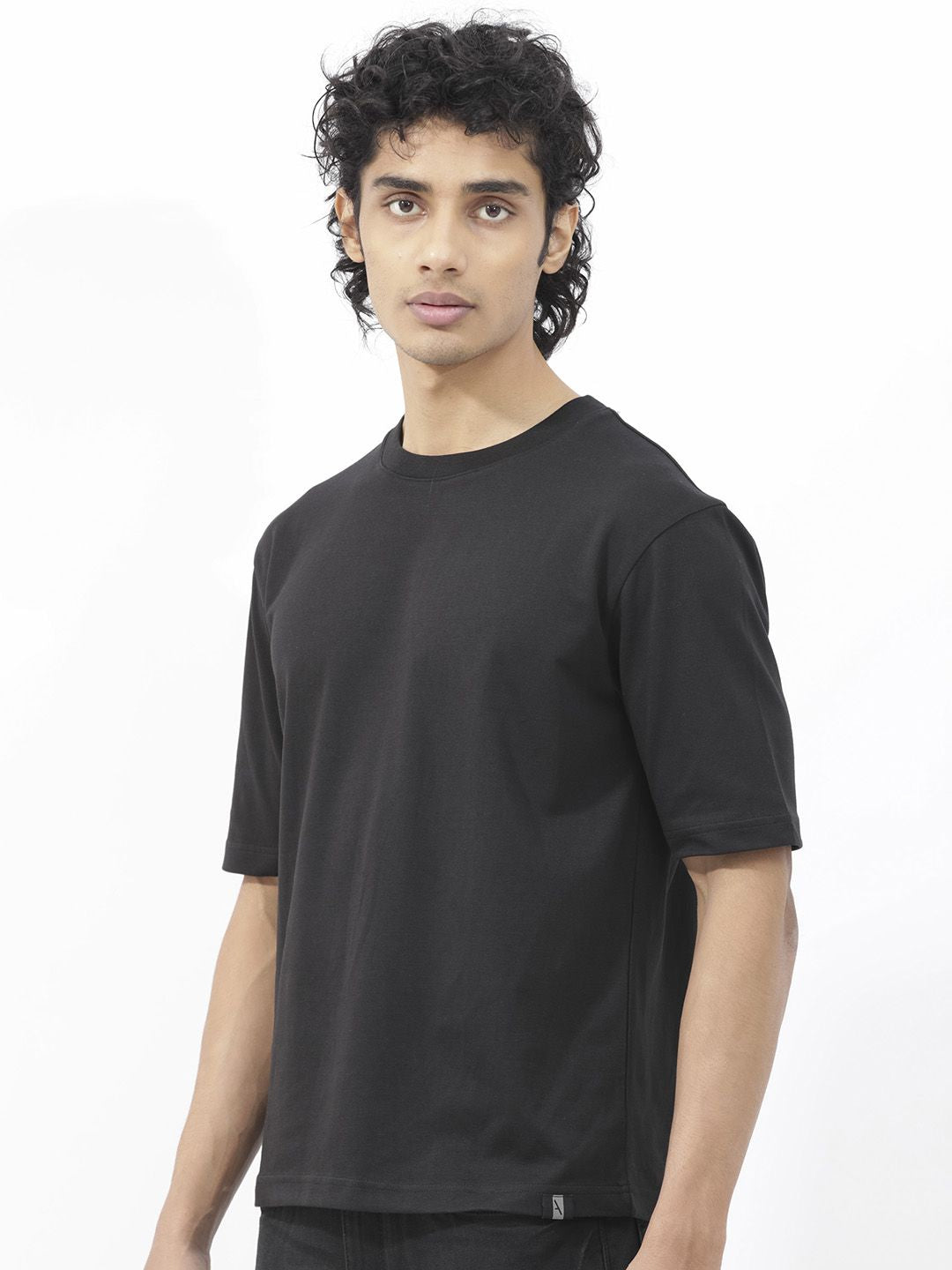 Lelaki Arnab Langka Qlo T-Shirt Kapas Leher Leher Pusingan