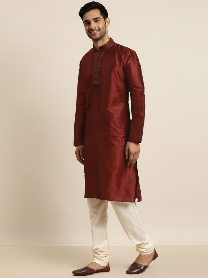 SOJANYA Men Maroon Kurta