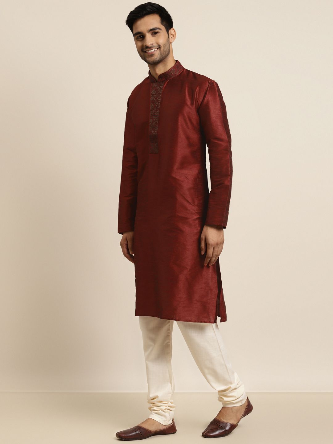 SOJANYA Men Maroon Kurta