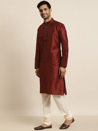 SOJANYA Men Maroon Kurta