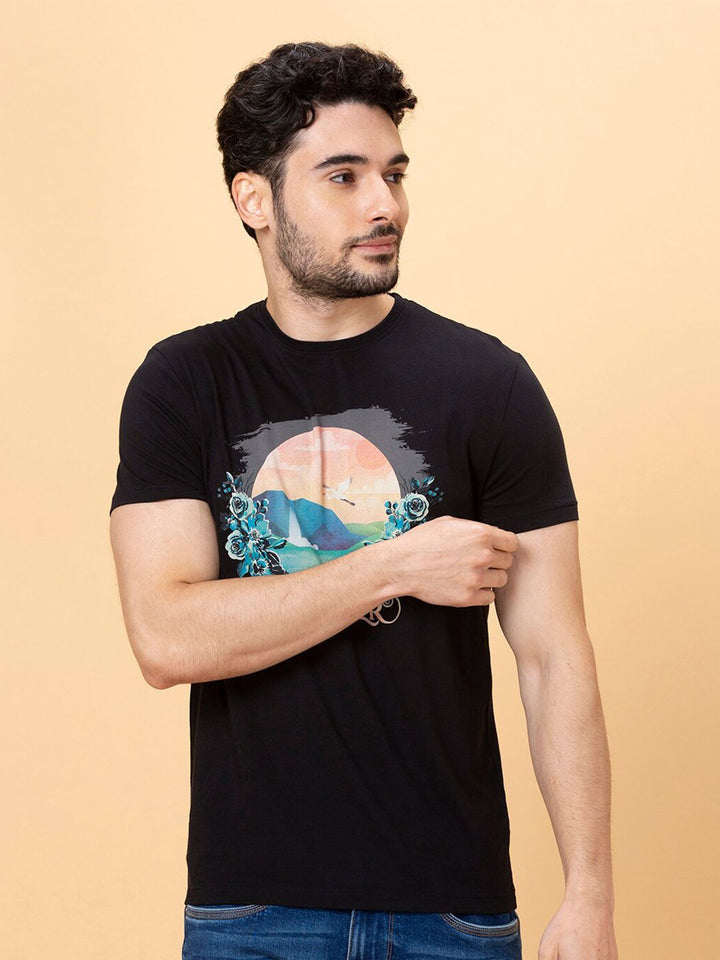 Being Human Graphic Printed Round Neck Casual T-shirt