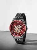 French Connection Men Skeleton Dial & Analogue Automatic Watch FCA19MBM-Maroon