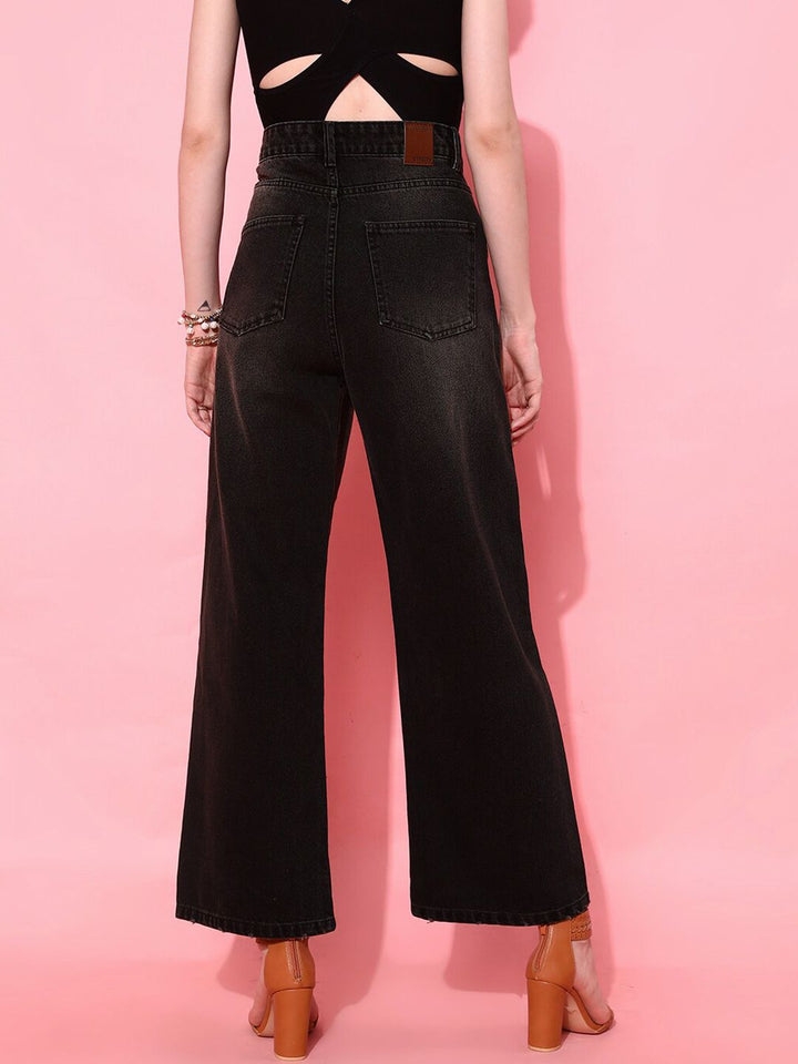 STREET 9 Women Beautiful Grey Flared Fit Cropped Jeans