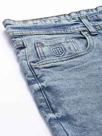 Being Human Men Slim Fit Low Distress Light Fade Stretchable Jeans
