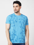 T-Shirt Kasual Slim Catton Spykar Abstrak Abstrak Abstrak