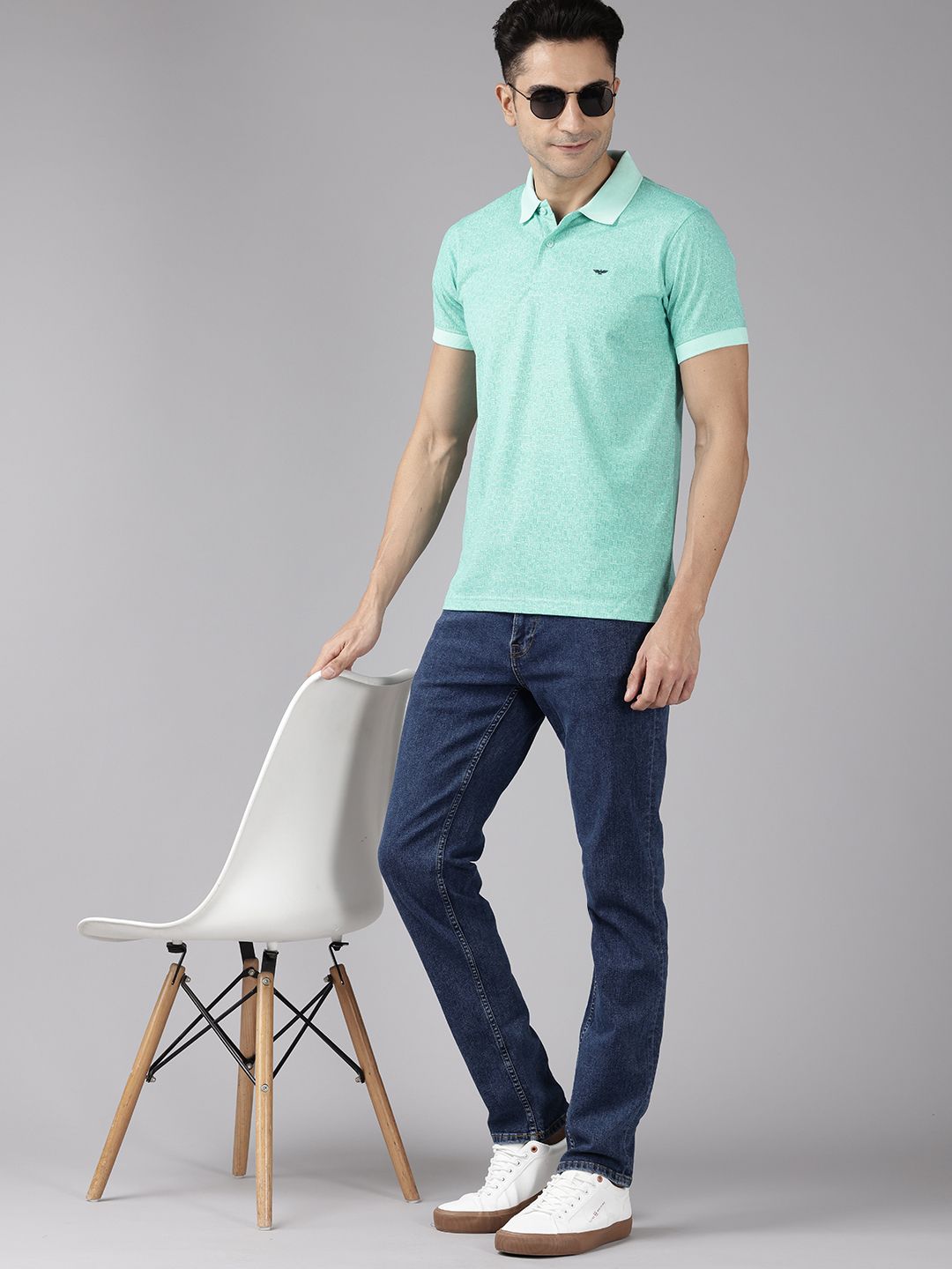 Park Avenue Printed Polo Collar Slim Fit T-shirt