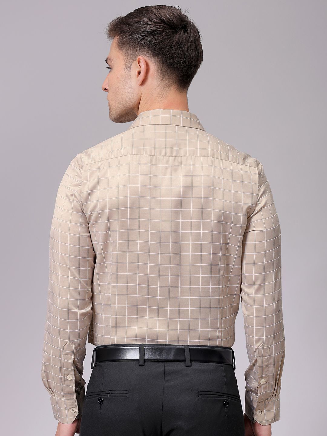 The Indian Garage Co. X Luxe Men Slim Fit Multi Stripes Opaque Striped Formal Shirt
