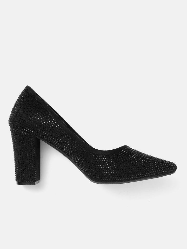 Lino Perros Embellished Party Block Heeled Pumps