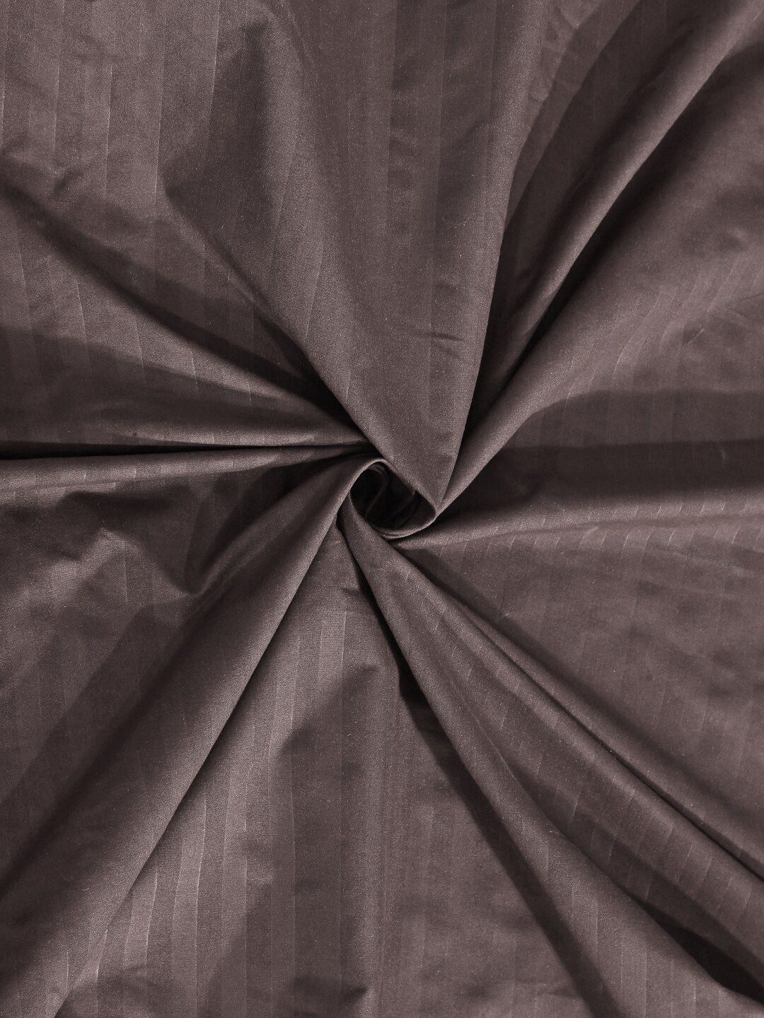 KLOTTHE Kapas Berjalur Coklat Boleh Bernafas 300 TC Cadar Tempat Tidur King Halus dengan 2 Sarung Bantal-250 x 225 cm