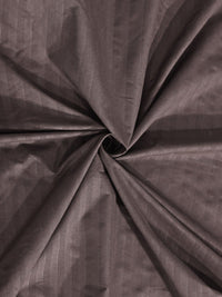 KLOTTHE Kapas Berjalur Coklat Boleh Bernafas 300 TC Cadar Tempat Tidur King Halus dengan 2 Sarung Bantal-250 x 225 cm