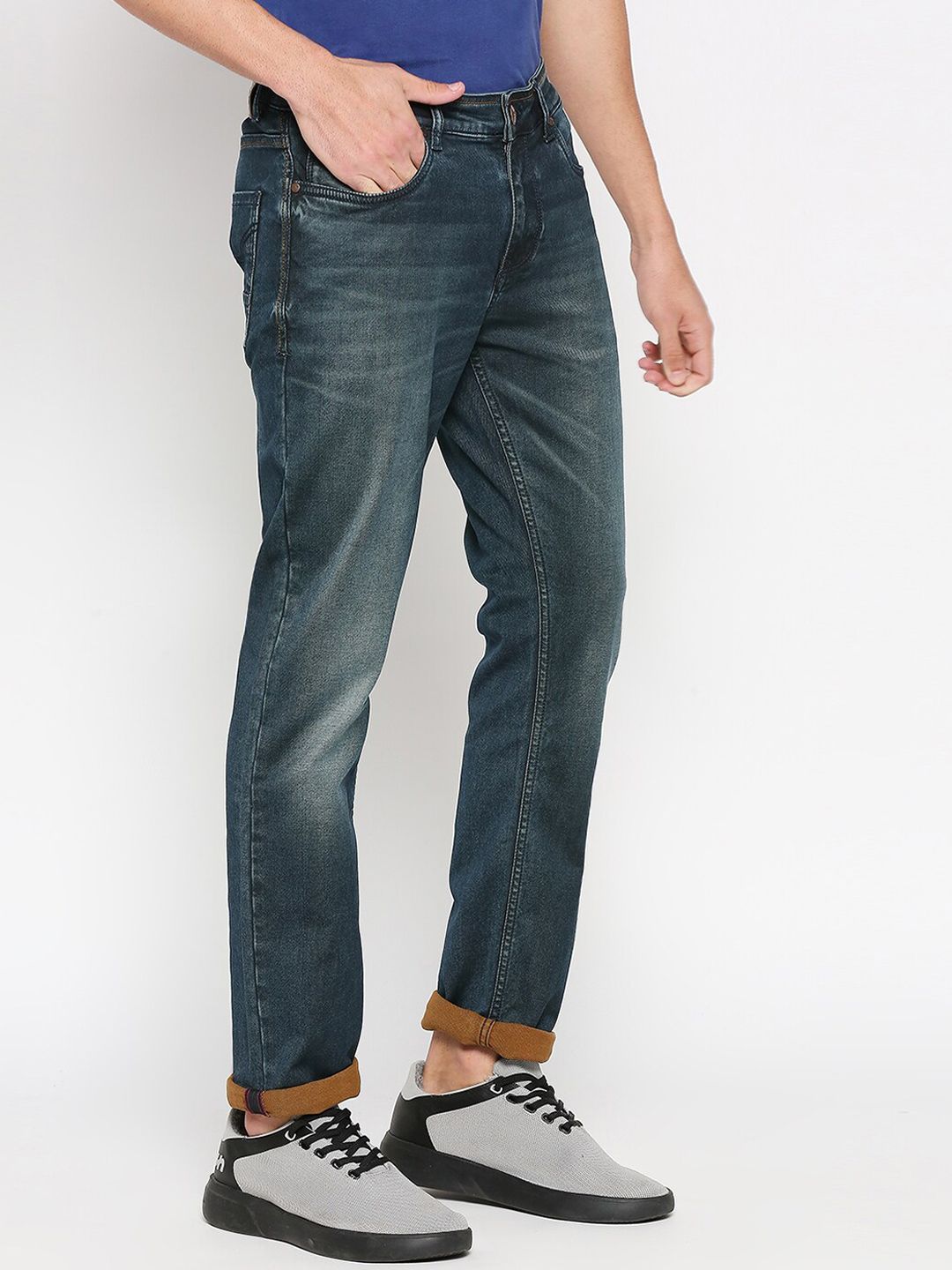 Being Human Men Slim Fit Clean Look Heavy Fade Jeans