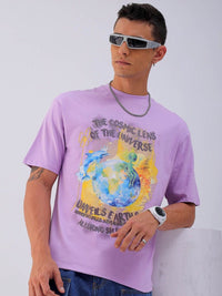 The Indian Garage Co Men Typography Printed Boxy Oversized Round Neck T-shirt