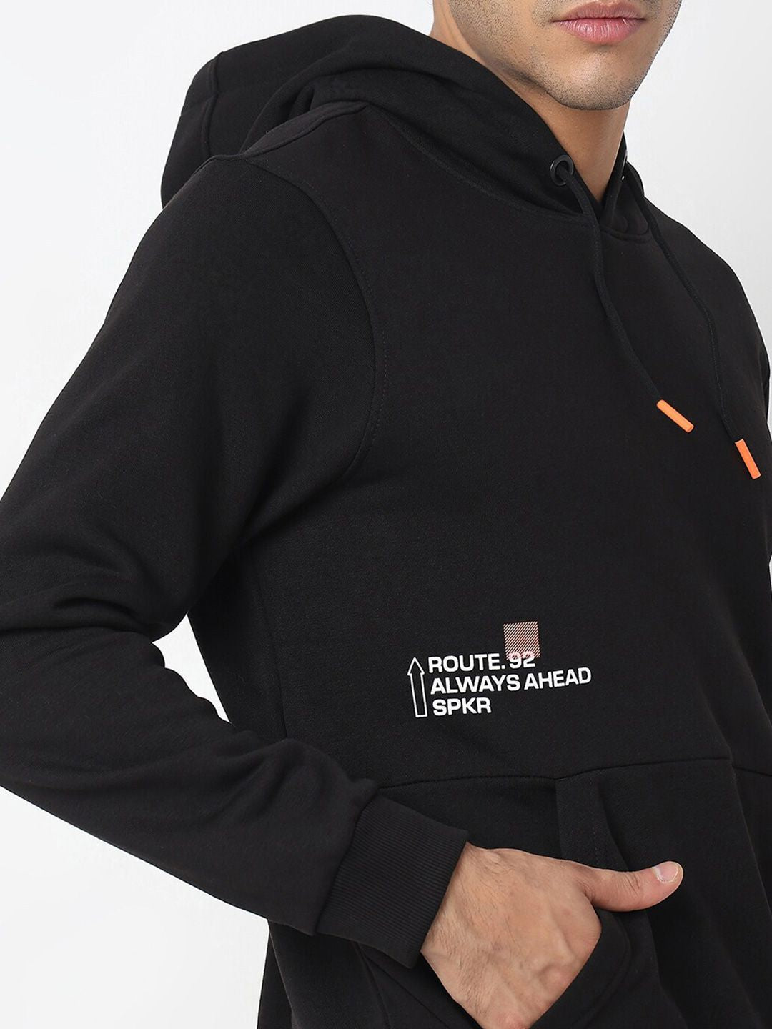 SPYKAR Hooded Neck Long Sleeves Cotton Pullover Sweatshirt