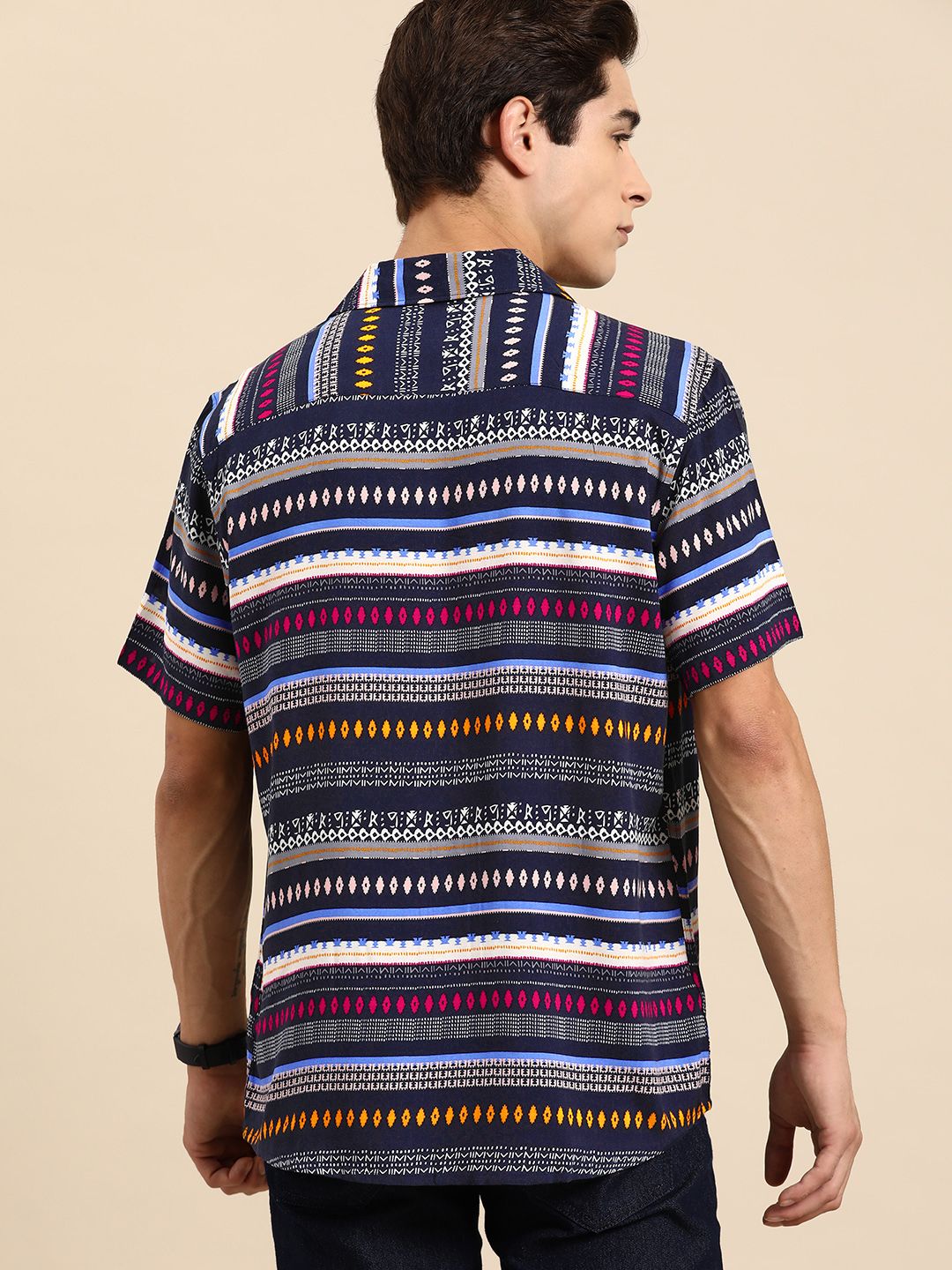 DENNISON Men Smart Block Printed Casual Shirt
