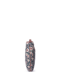 ZOUK Floral Printed Structured Jute Sling Bag