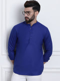 SOJANYA Mandarin Collar Roll Up Sleeves Kurta