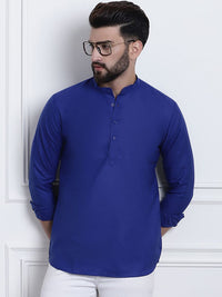 SOJANYA Mandarin Collar Roll Up Sleeves Kurta