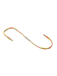 NVR Unisex Set of 2 Religious Multicolor Artificial Stones Thread Rakhi With Roli Chawal
