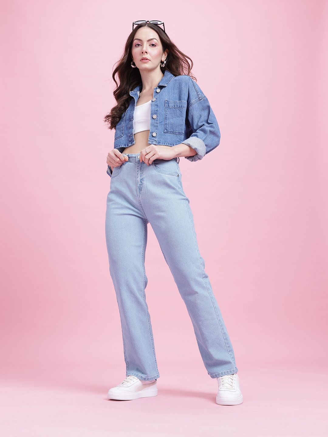 DressBerry Women Light Fade Stretchable Straight Fit Jeans