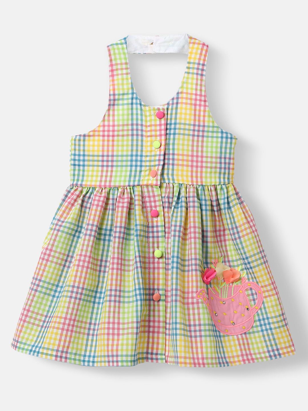 Nauti Nati Multicoloured Checked Halter Neck Dress