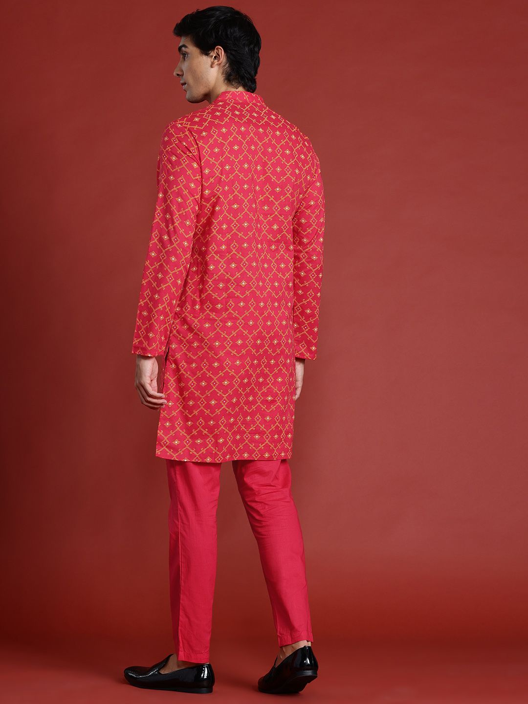 Anouk Ethnic Motifs Print Pure Cotton Kurta with Pyjamas