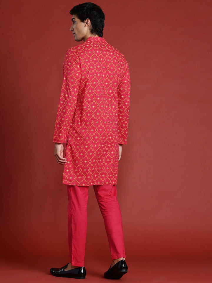 Anouk Ethnic Motifs Print Pure Cotton Kurta with Pyjamas