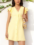 DressBerry Girly Glam Dobby Weave Styled Back A-Line Mini Dress