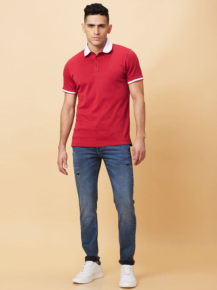Being Human Men Slim Fit Low Distress Light Fade Jeans