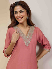 Gerua By Libas Women Ethnic Motifs Yoke Design Regular Sequinned Kurta with Trousers & With Dupatta