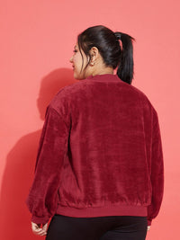 SASSAFRAS Curve Plus Size Round Neck Sweatshirt